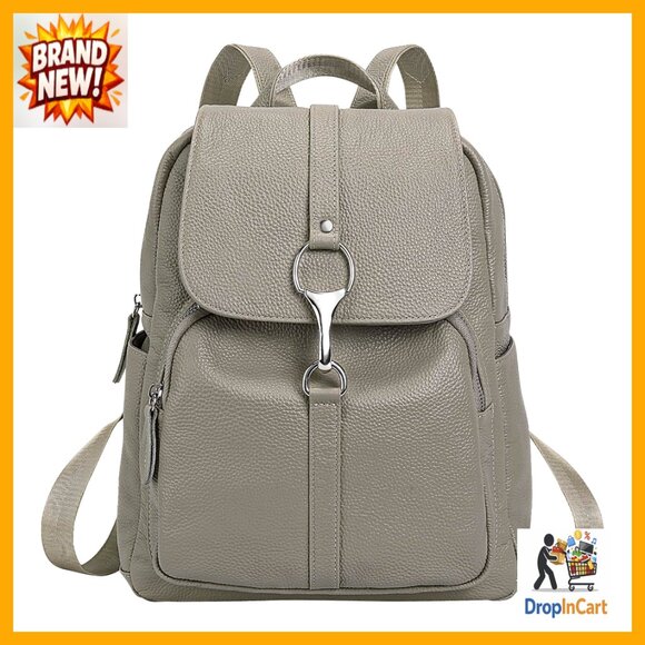 Genuine Leather Backpack Purse Anti-Theft Travel Shoulder Handbag Casual